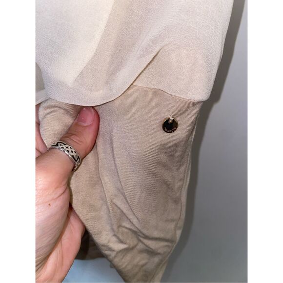 Nenette Italian Cream Beige Long Sleeveless Blouse, Size EU 38 / US Medium - Picture 5 of 8